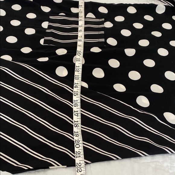 Polka Dot and Stripe Black Dress - Picture 4 of 8